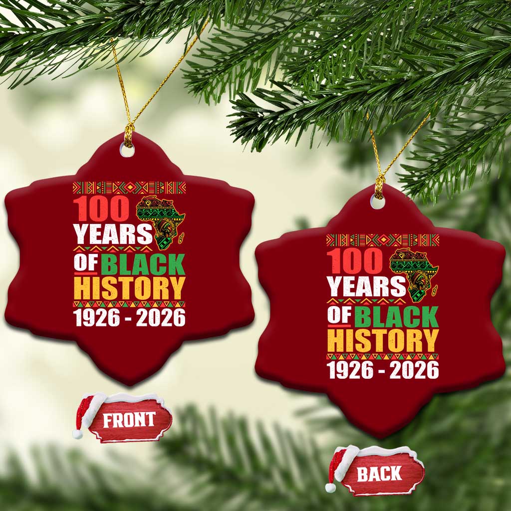 100 Years Of Black History 1926 2026 Centennial Ceramic Ornament Africa Map TS11 Print Your Wear