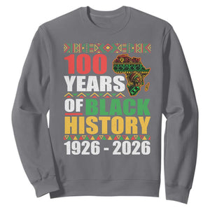 100 Years Of Black History 1926 2026 Centennial Sweatshirt Africa Map TS11 Charcoal Print Your Wear