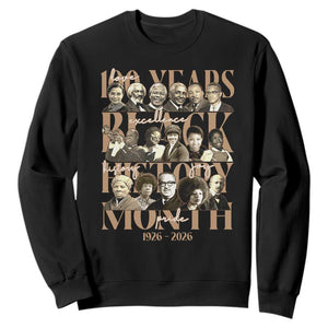 100 Years Of Black History Month Sweatshirt African American Historical Figures TS11 Black Print Your Wear