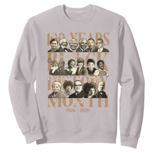 100 Years Of Black History Month Sweatshirt African American Historical Figures TS11 Ice Gray Print Your Wear