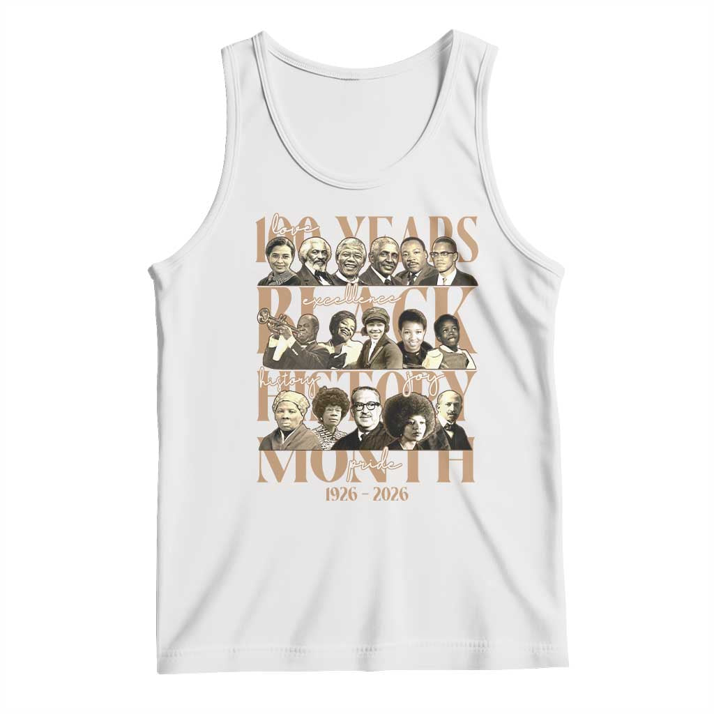 100 Years Of Black History Month Tank Top African American Historical Figures TS11 White Print Your Wear