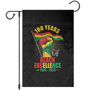 100 Years Of Black Excellence Garden Flag Centennial Black History Month TS11 Black Print Your Wear
