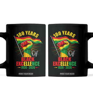 100 Years Of Black Excellence Coffee Mug Centennial Black History Month TS11 Black Print Your Wear