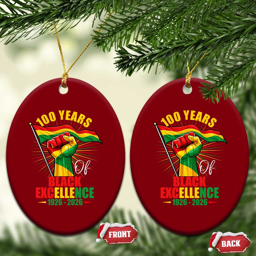 100 Years Of Black Excellence Ceramic Ornament Centennial Black History Month TS11 Print Your Wear