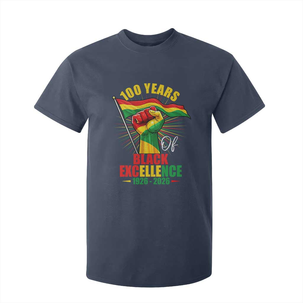 100 Years Of Black Excellence T Shirt For Kid Centennial Black History Month TS11 Navy Print Your Wear