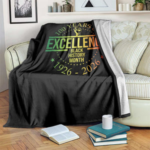 100 Years Of Excellence Black History Month 1926 2026 Throw Blanket TS11 Print Your Wear
