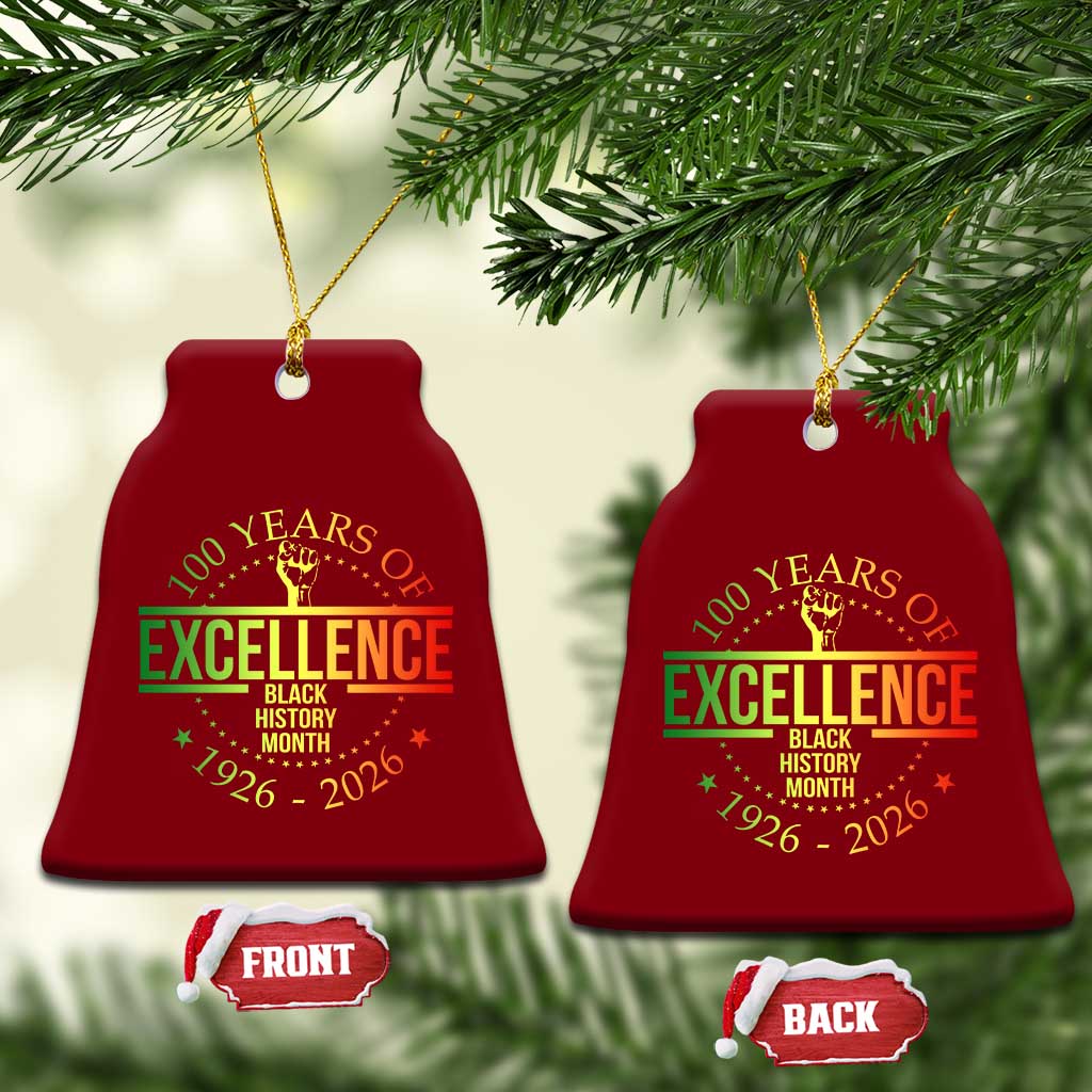 100 Years Of Excellence Black History Month 1926 2026 Ceramic Ornament TS11 Print Your Wear