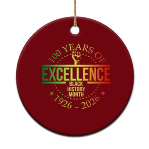 100 Years Of Excellence Black History Month 1926 2026 Ceramic Ornament TS11 1pc Red Print Your Wear