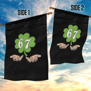 67 St Patricks Day Garden Flag Six Seven Meme Shamrock Hand Gesture TS11 Print Your Wear