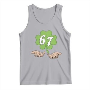 67 St Patricks Day Tank Top Six Seven Meme Shamrock Hand Gesture TS11 Athletic Heather Print Your Wear