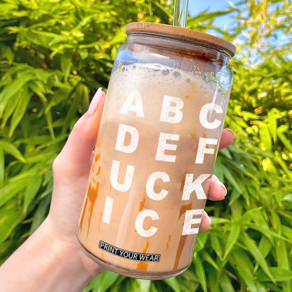 Funny Fuck Ice Protest Resistance Glass Can Political Alphabet Graphic TS11 Black Print Your Wear
