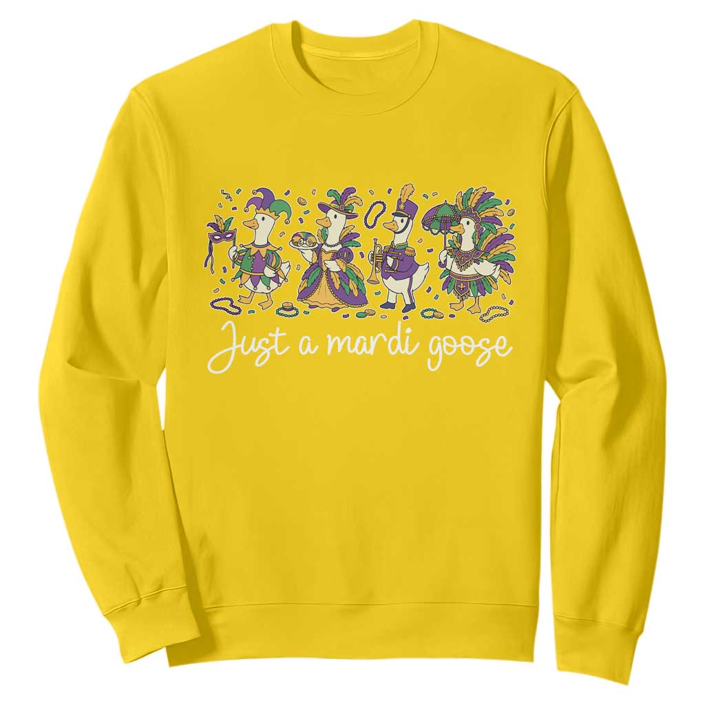 Goose Mardi Gras Sweatshirt Funny Just A Mardi Goose New Orleans Carnival TS11 Daisy Print Your Wear