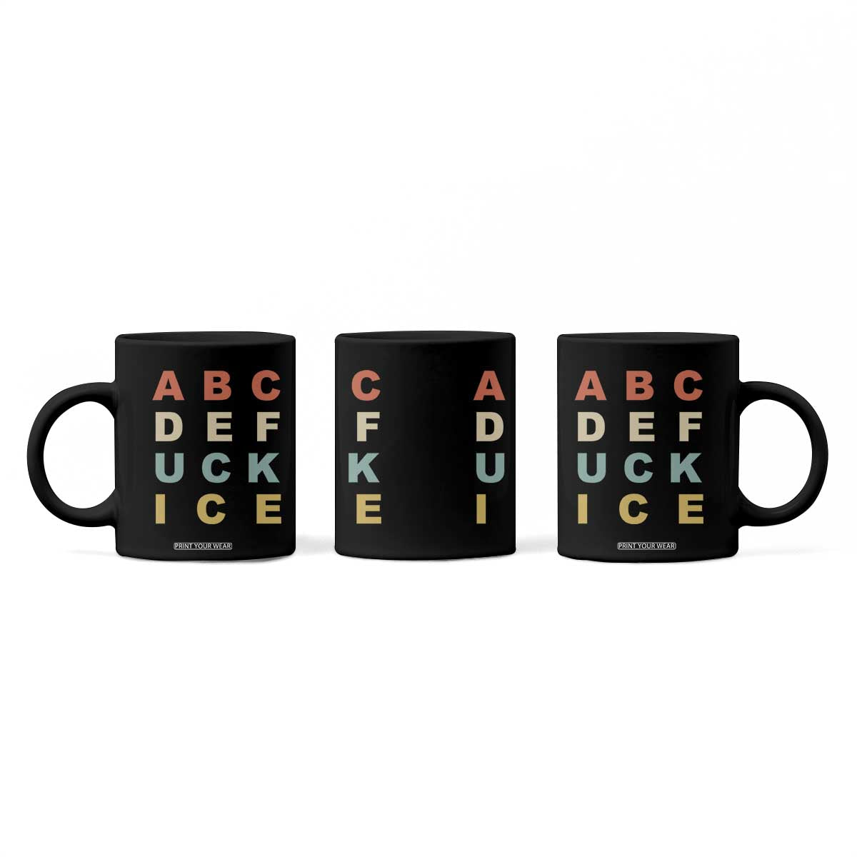 Funny Fuck Ice Protest Resistance Coffee Mug Political Retro Alphabet Graphic TS11 Print Your Wear