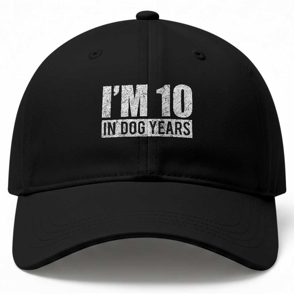 70th Birthday Funny I Am 10 In Dog Years Baseball Cap 70 Years Old Gifts TS11 Print Your Wear