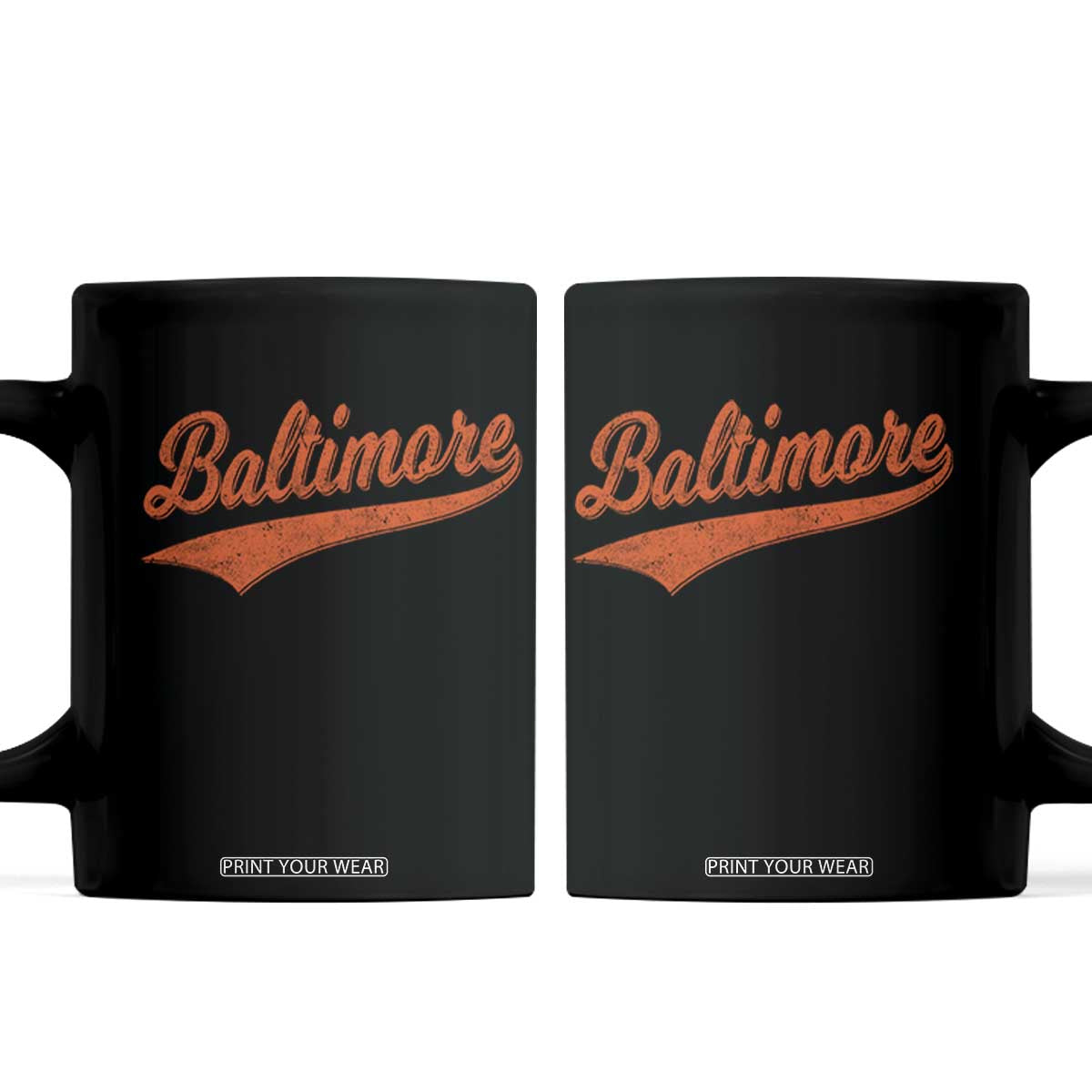 Baltimore Script Retro Baseball Sport Lovers City Pride Coffee Mug TS11 Black Print Your Wear