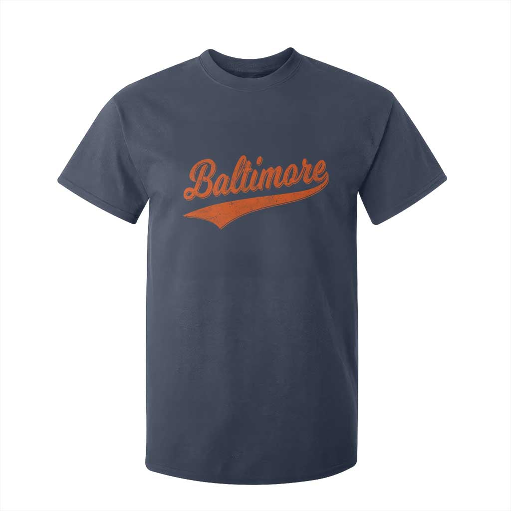 Baltimore Script Retro Baseball Sport Lovers City Pride T Shirt For Kid TS11 Navy Print Your Wear