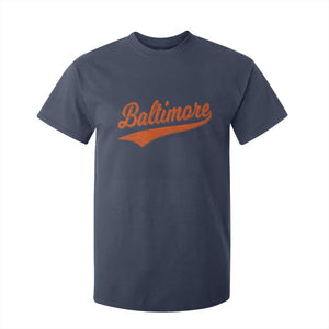Baltimore Script Retro Baseball Sport Lovers City Pride T Shirt For Kid TS11 Navy Print Your Wear