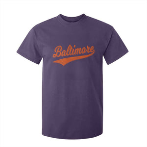 Baltimore Script Retro Baseball Sport Lovers City Pride T Shirt For Kid TS11 Purple Print Your Wear