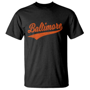 Baltimore Script Retro Baseball Sport Lovers City Pride T Shirt TS11 Black Print Your Wear