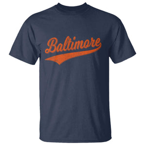 Baltimore Script Retro Baseball Sport Lovers City Pride T Shirt TS11 Navy Print Your Wear