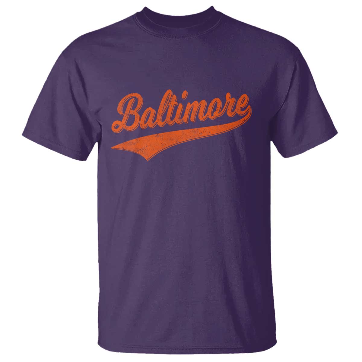Baltimore Script Retro Baseball Sport Lovers City Pride T Shirt TS11 Purple Print Your Wear