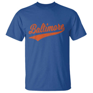Baltimore Script Retro Baseball Sport Lovers City Pride T Shirt TS11 Royal Blue Print Your Wear