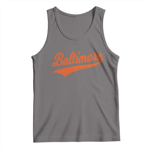 Baltimore Script Retro Baseball Sport Lovers City Pride Tank Top TS11 Deep Heather Print Your Wear