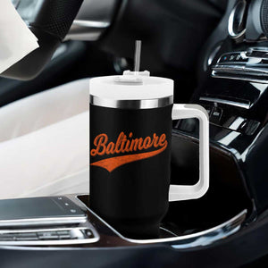 Baltimore Script Retro Baseball Sport Lovers City Pride Tumbler With Handle TS11 Print Your Wear
