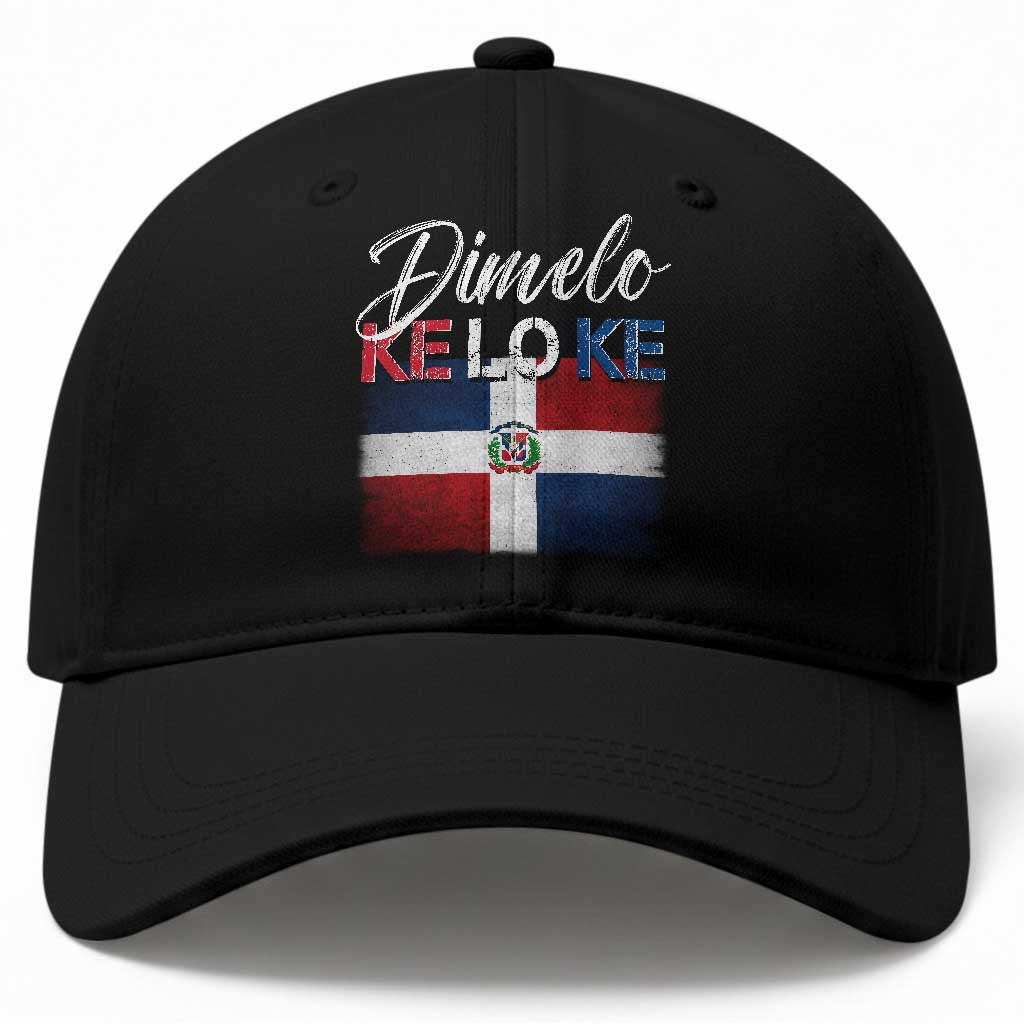 Dimelo Ke Lo Ke Dominican Republic Flag Baseball Cap Caribbean Heritage