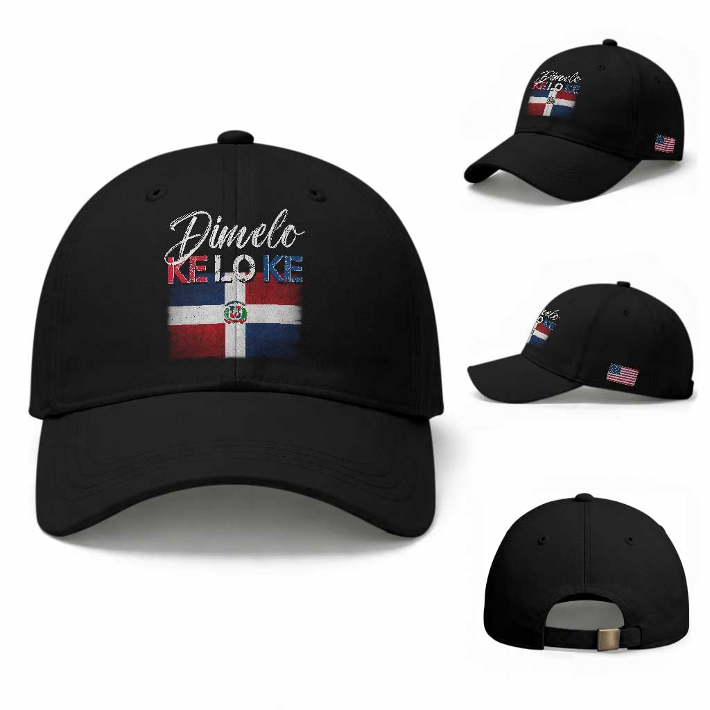 Dimelo Ke Lo Ke Dominican Republic Flag Baseball Cap Caribbean Heritage
