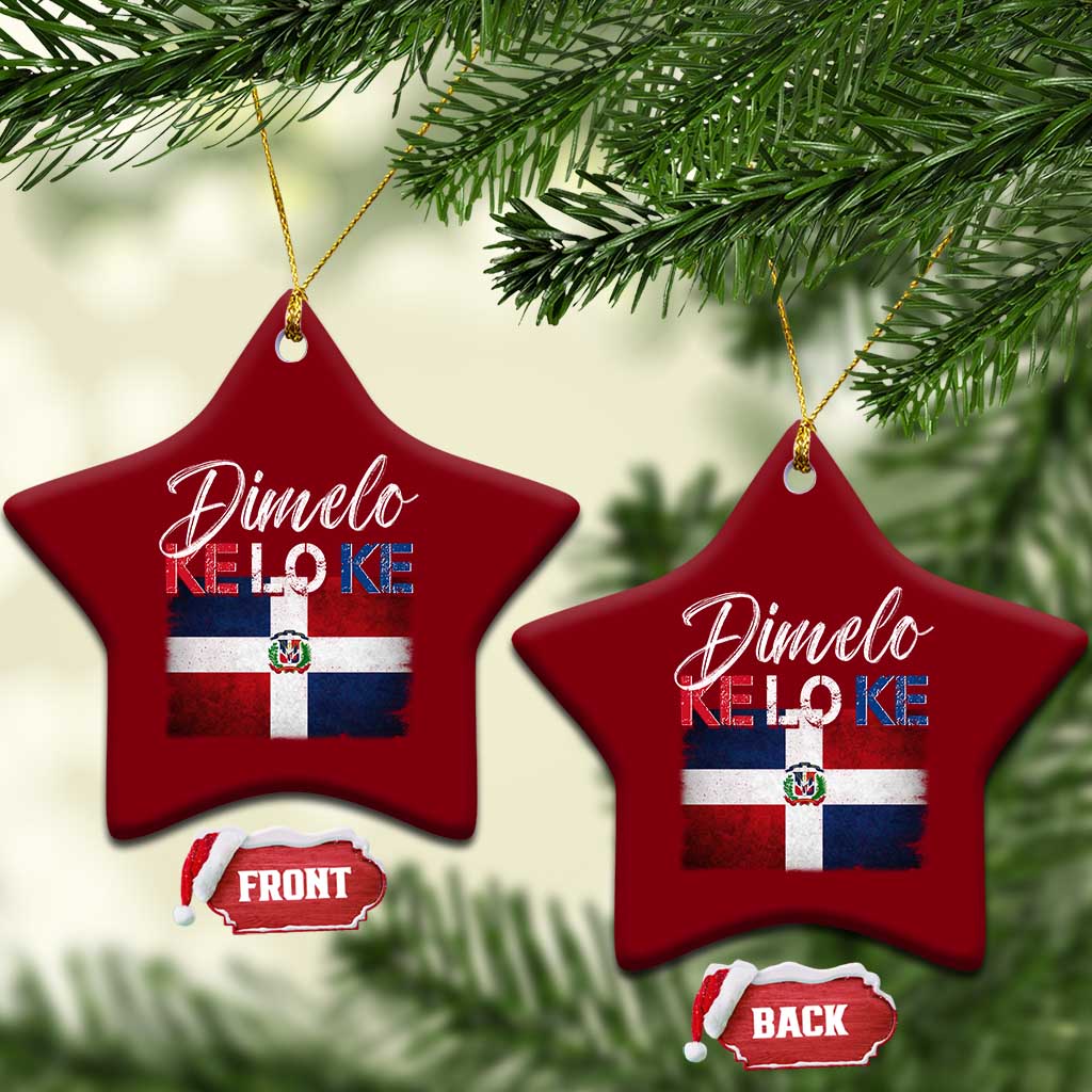 Dimelo Ke Lo Ke Dominican Republic Flag Ceramic Ornament Caribbean Heritage