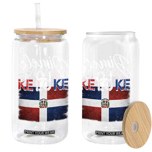 Dimelo Ke Lo Ke Dominican Republic Flag Glass Can Caribbean Heritage