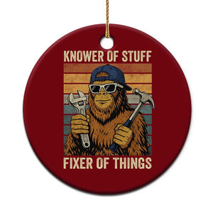 Knower Of Stuff Fixer Of Things Ceramic Ornament Mechanic Bigfoot Dad TS11 1pc Red Print Your Wear