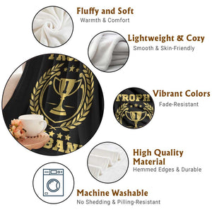 Trophy Husband Throw Blanket Funny Hubby Groom Humor Marriage Anniversary TS11 Print Your Wear