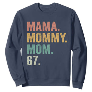 Mama Mommy Mom 67 Sweatshirt Funny Six Seven Mother's Day TS11 Navy Print Your Wear