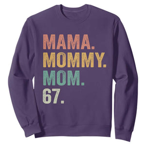 Mama Mommy Mom 67 Sweatshirt Funny Six Seven Mother's Day TS11 Purple Print Your Wear