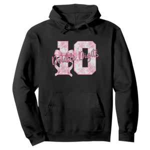 10th Birthday Hoodie Double Digits Pink Coquette Bow 10 Year Old Aesthetic TS11 Black Print Your Wear
