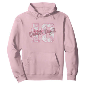 10th Birthday Hoodie Double Digits Pink Coquette Bow 10 Year Old Aesthetic TS11 Light Pink Print Your Wear
