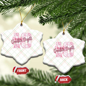 10th Birthday Ceramic Ornament Double Digits Pink Coquette Bow 10 Year Old Aesthetic TS11 Print Your Wear