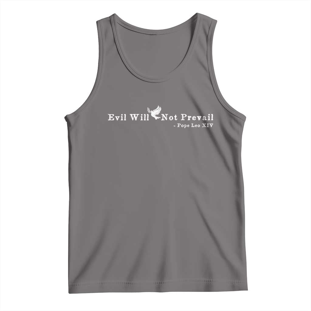 Evil Will Not Prevail Pope Leo XIV Tank Top TS11 Deep Heather Print Your Wear