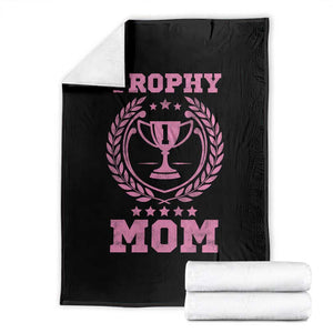 Trophy Mom Throw Blanket Number One Mama Funny Mother's Day TS11 Black Print Your Wear