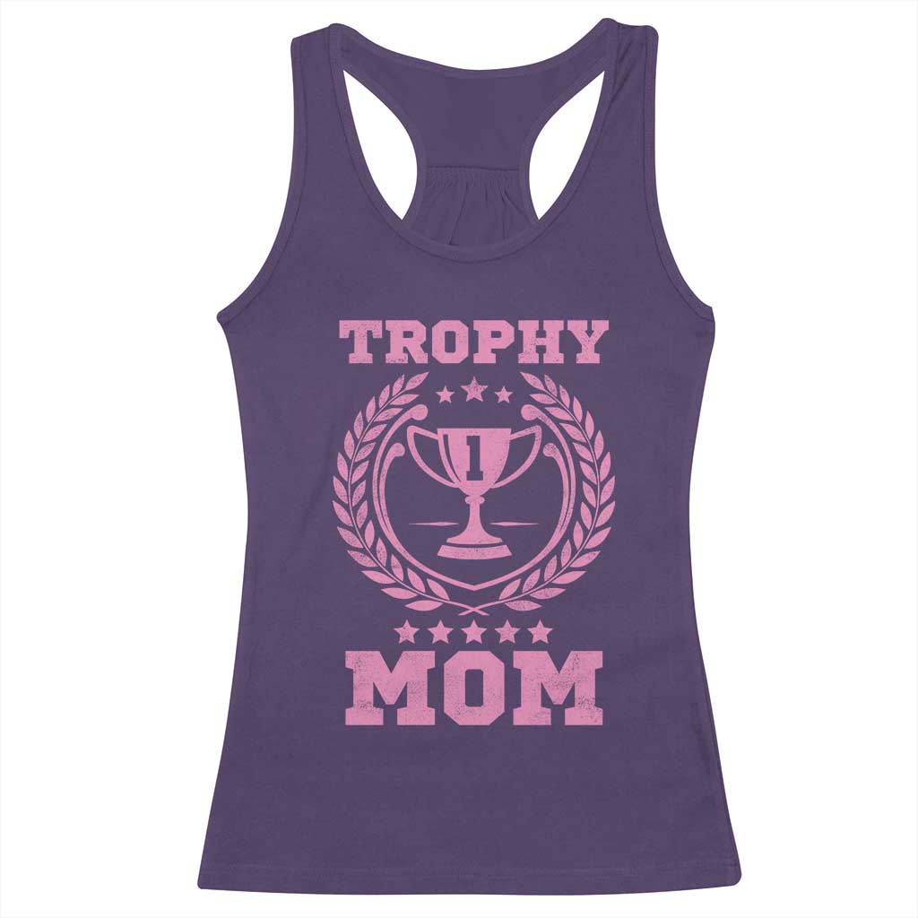 Trophy Mom Racerback Tank Top Number One Mama Funny Mother's Day TS11 Purple Print Your Wear