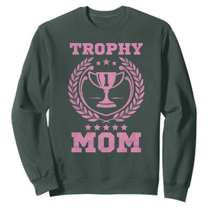 Trophy Mom Sweatshirt Number One Mama Funny Mother's Day TS11 Dark Forest Green Print Your Wear