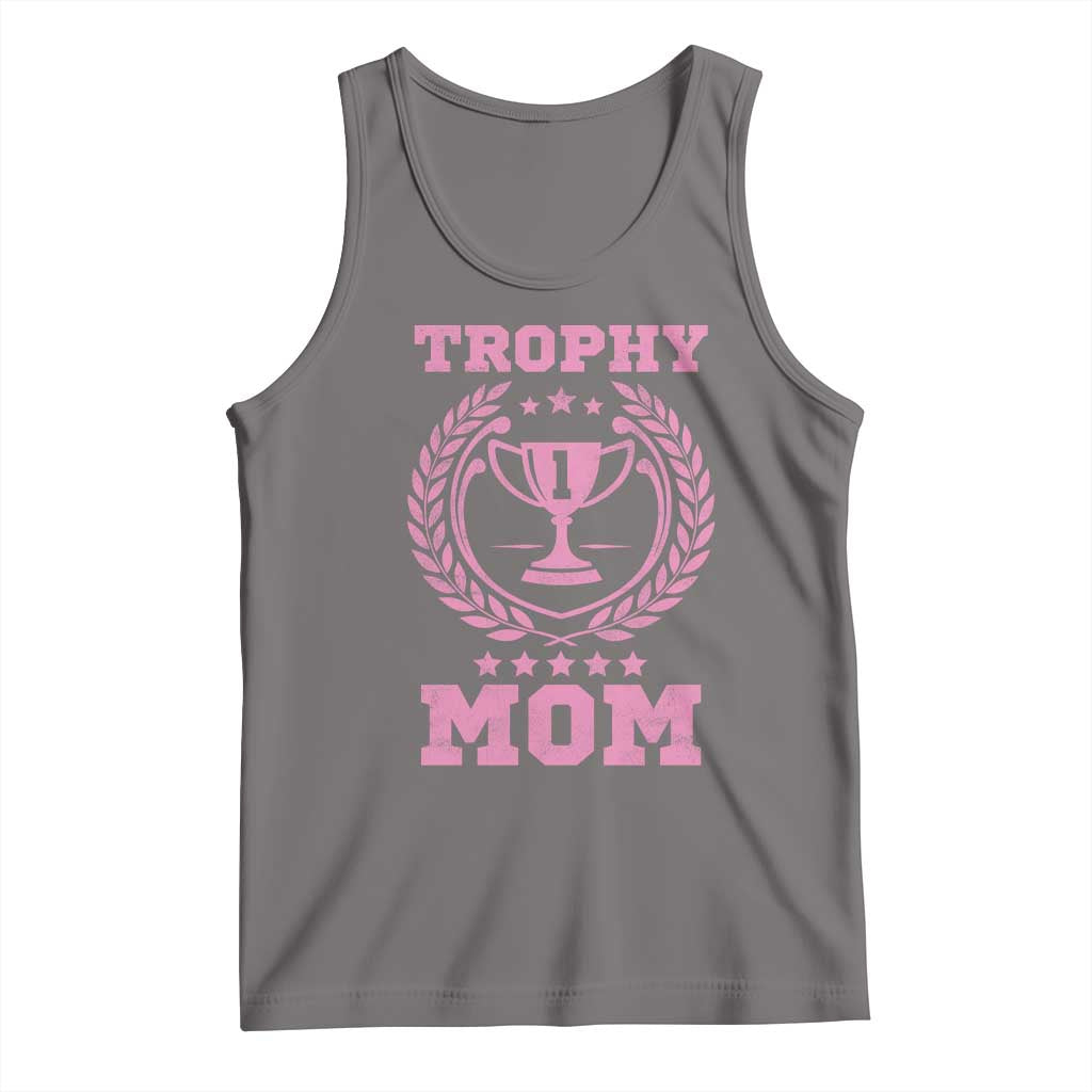 Trophy Mom Tank Top Number One Mama Funny Mother's Day TS11 Deep Heather Print Your Wear