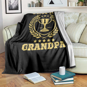 Trophy Grandpa Throw Blanket Funny Number One Grandfather TS11 Print Your Wear