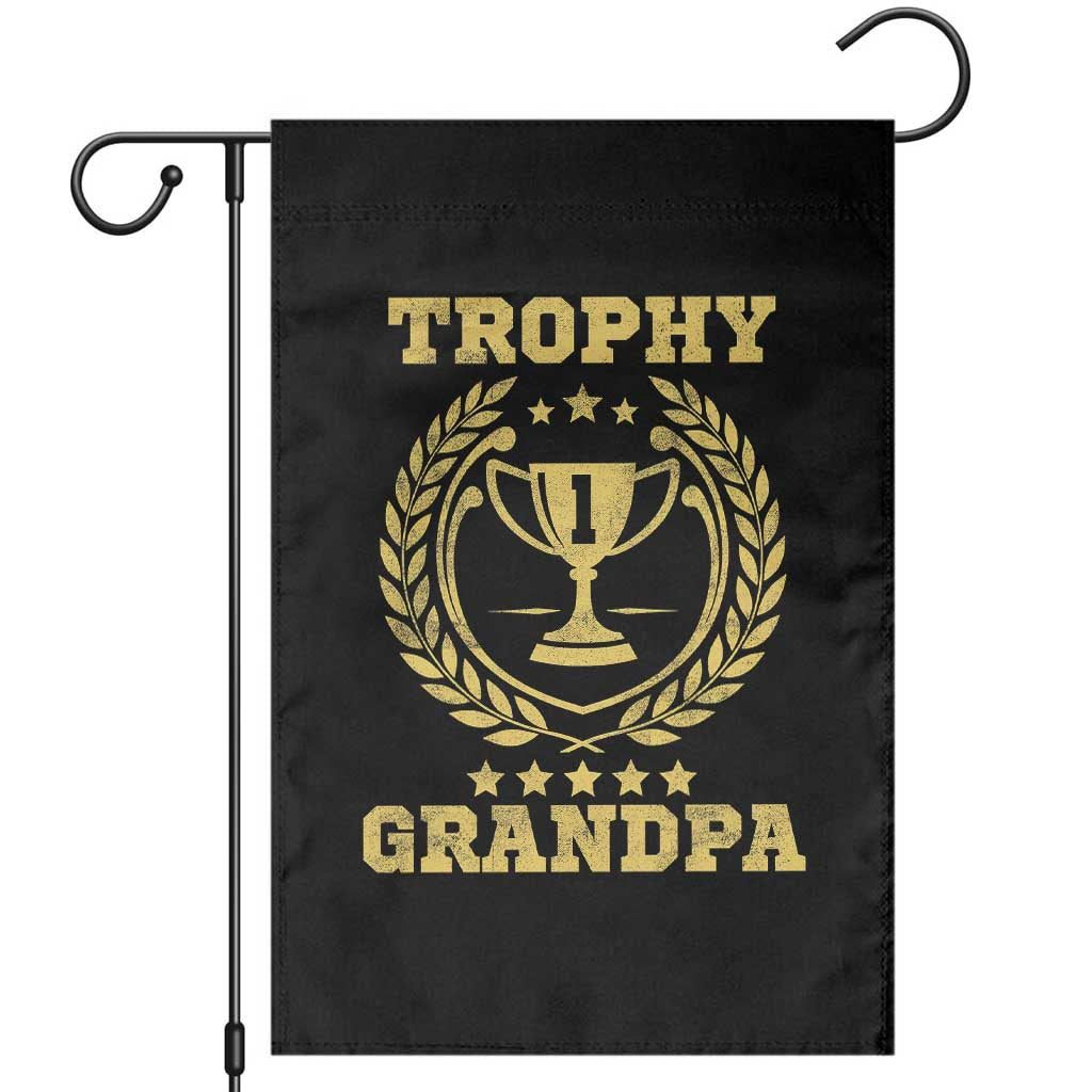 Trophy Grandpa Garden Flag Funny Number One Grandfather TS11 Black Print Your Wear