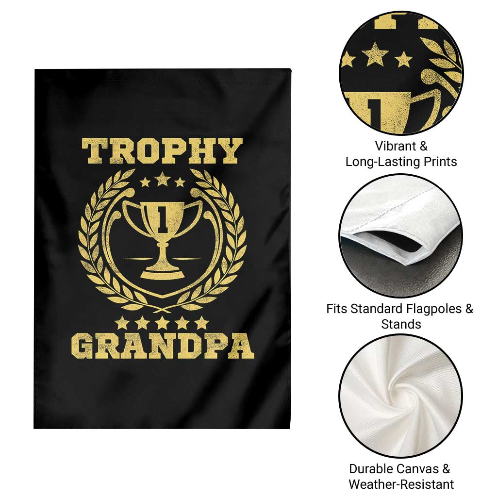 Trophy Grandpa Garden Flag Funny Number One Grandfather TS11 Print Your Wear