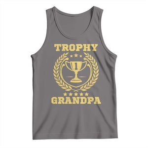 Trophy Grandpa Tank Top Funny Number One Grandfather TS11 Deep Heather Print Your Wear
