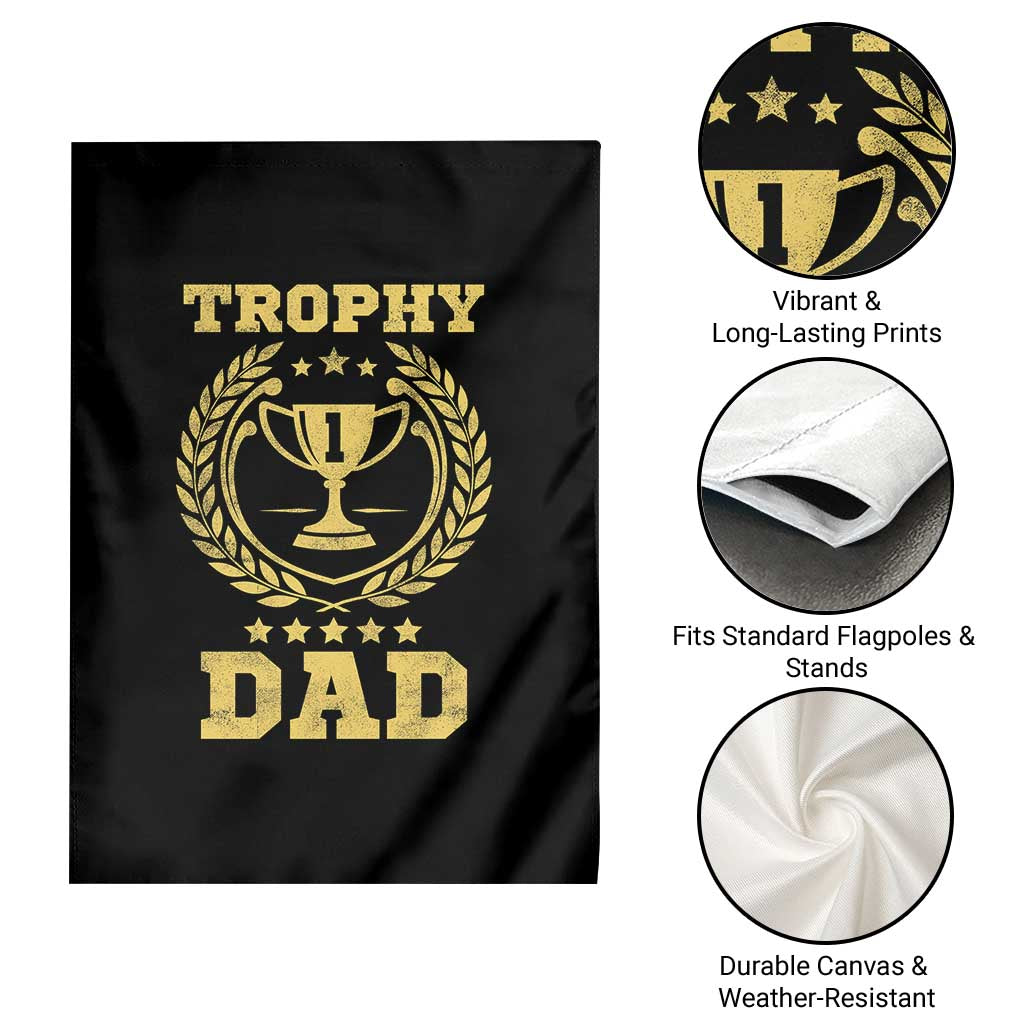 Trophy Dad Garden Flag Number One Daddy Funny Dad Joke TS11 Print Your Wear