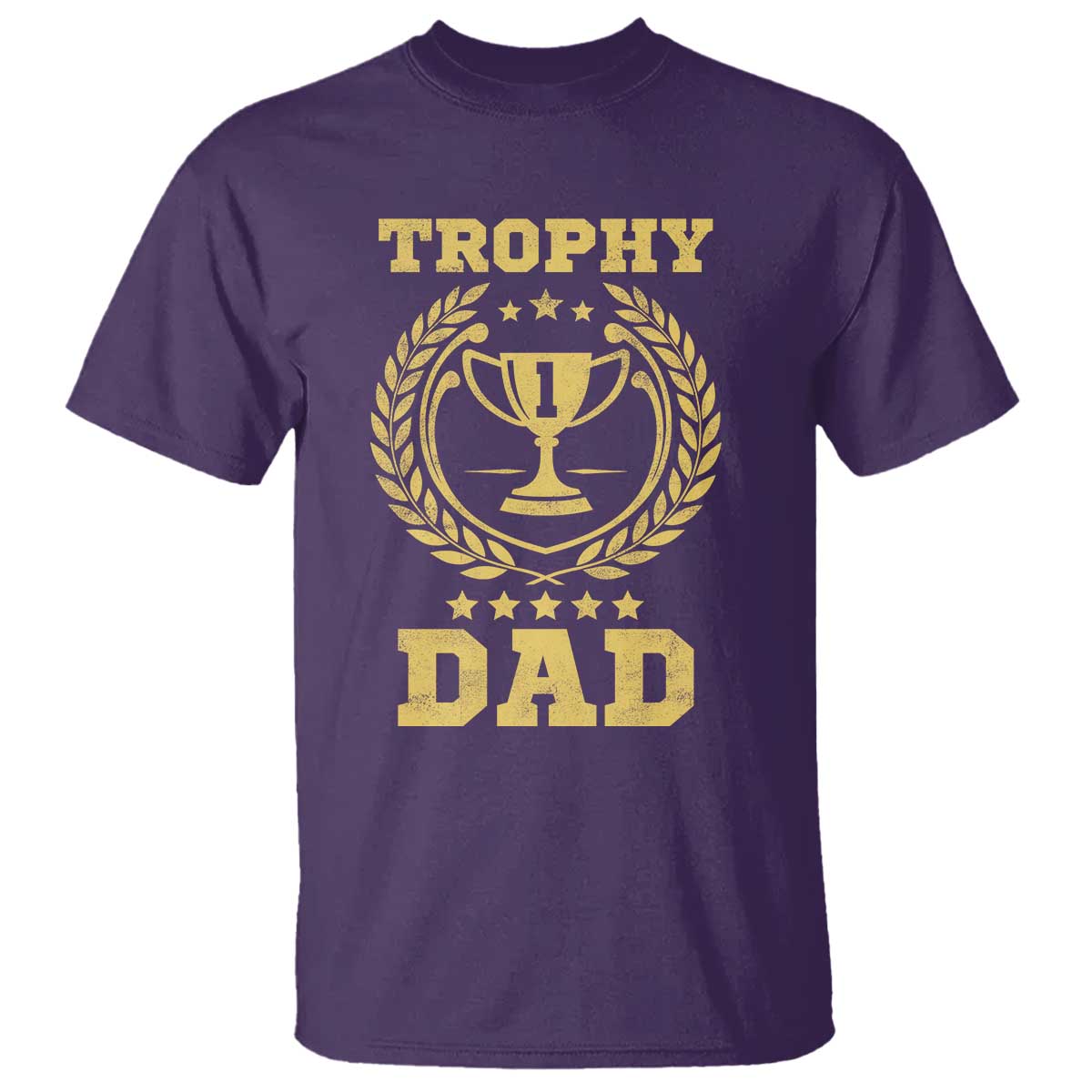 Trophy Dad T Shirt Number One Daddy Funny Dad Joke TS11 Purple Print Your Wear